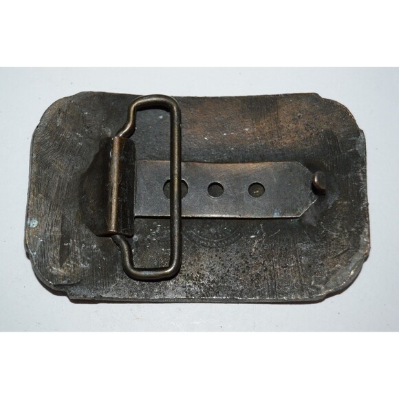 Vintage 1970s Supercharged Cord 812 Brass Tone Belt Buckle Cord OWNERS CLUB Rare - Picture 2 of 5